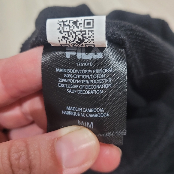 Fila Men's Flannel Athletic Shorts Elastic Waistband Medium Black Athleisure - Picture 6 of 7